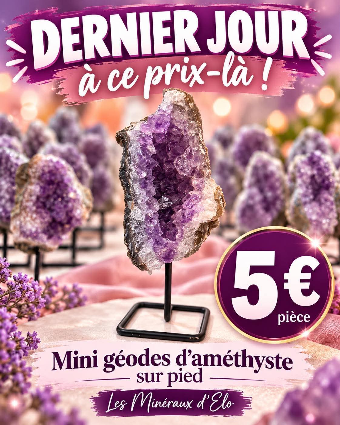 Mini géode d’améthyste – vue 2 – Les Minéraux d'Elo