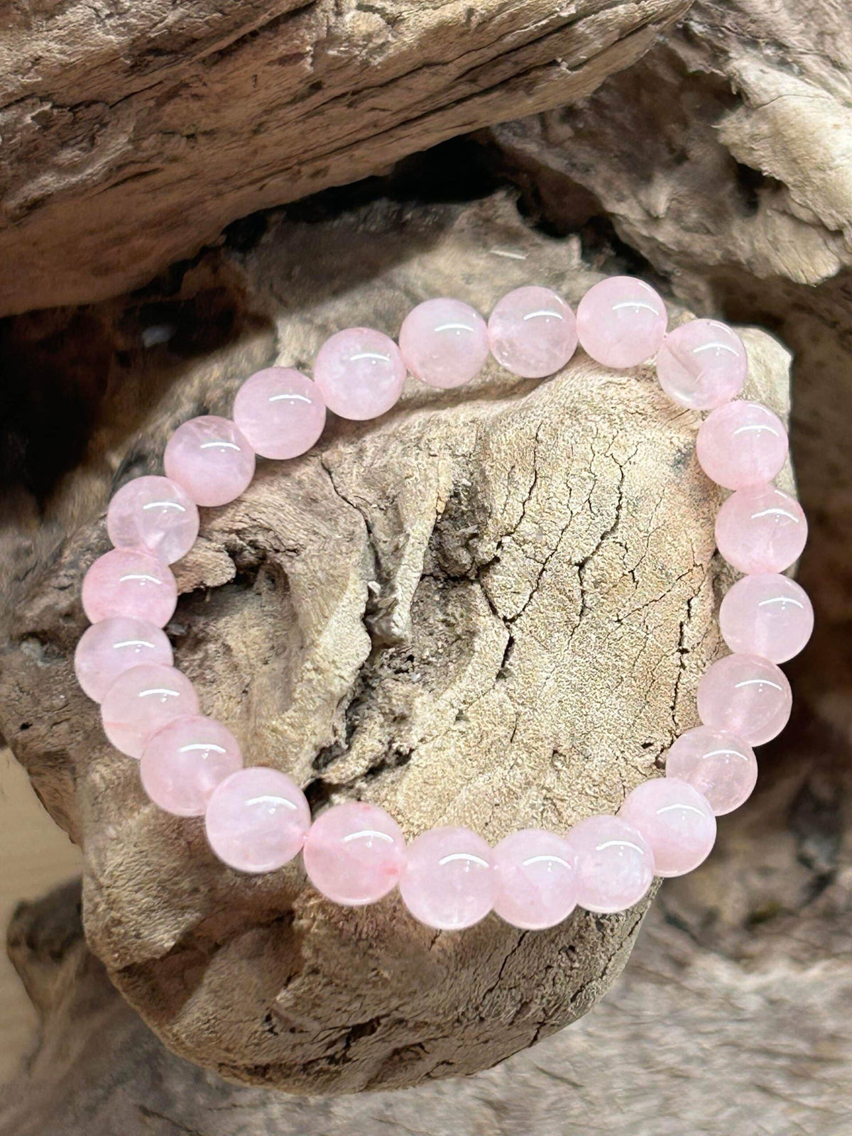 Bracelet quartz rose 8mm