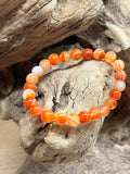 Bracelet en Cornaline 8mm – Énergie, Vitalité et Confiance en Soi