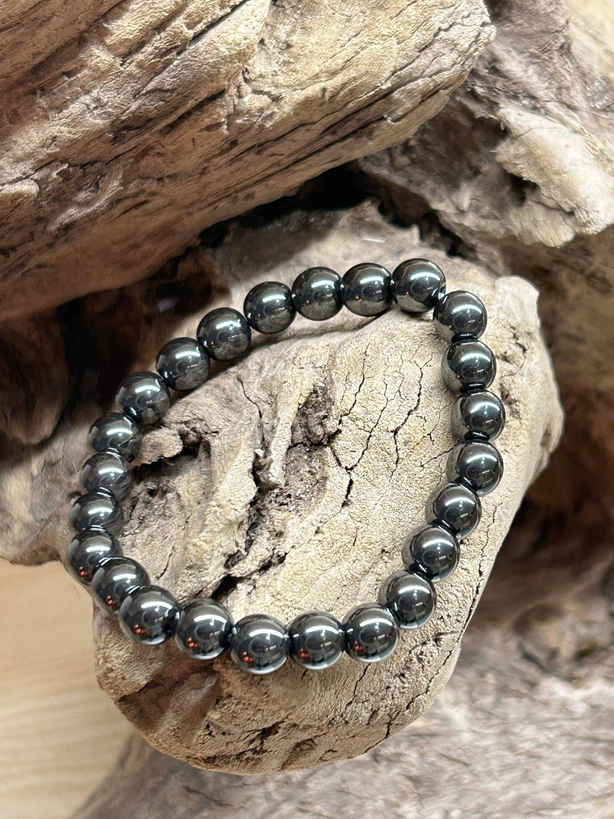 Bracelet en Hématite 8mm – Ancrage, Force et Protection Énergétique
