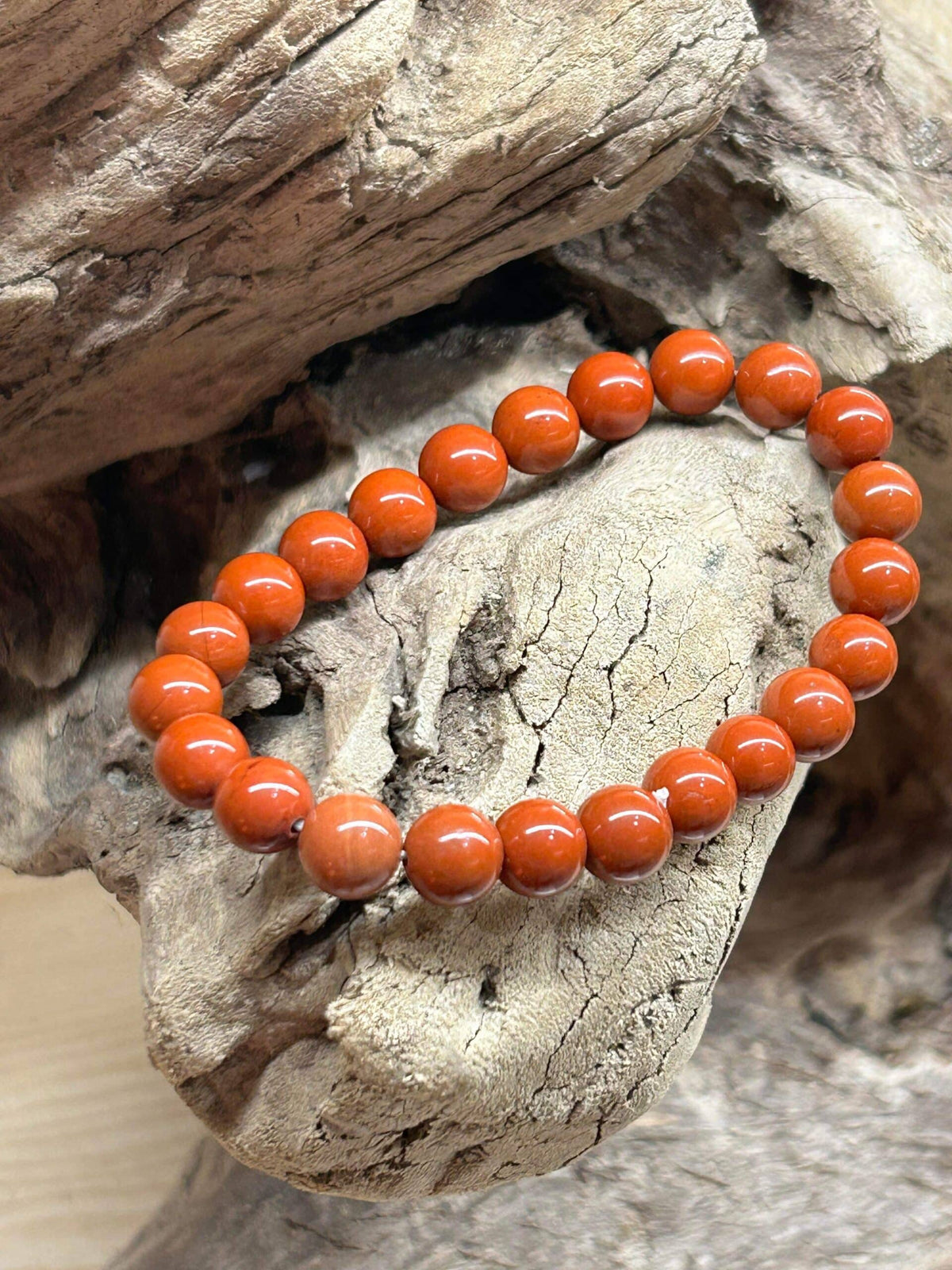 Bracelet Jaspe rouge 8 mm