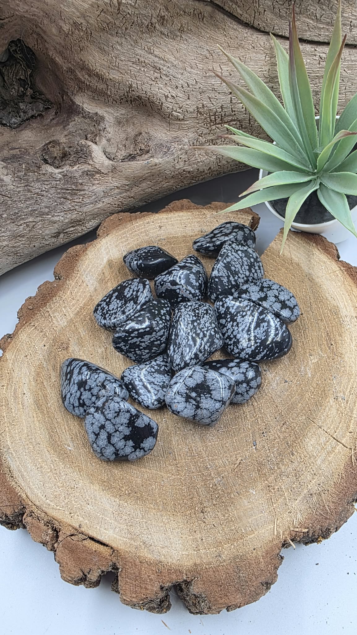 Obsidienne Flocon de Neige – Pierre roulée