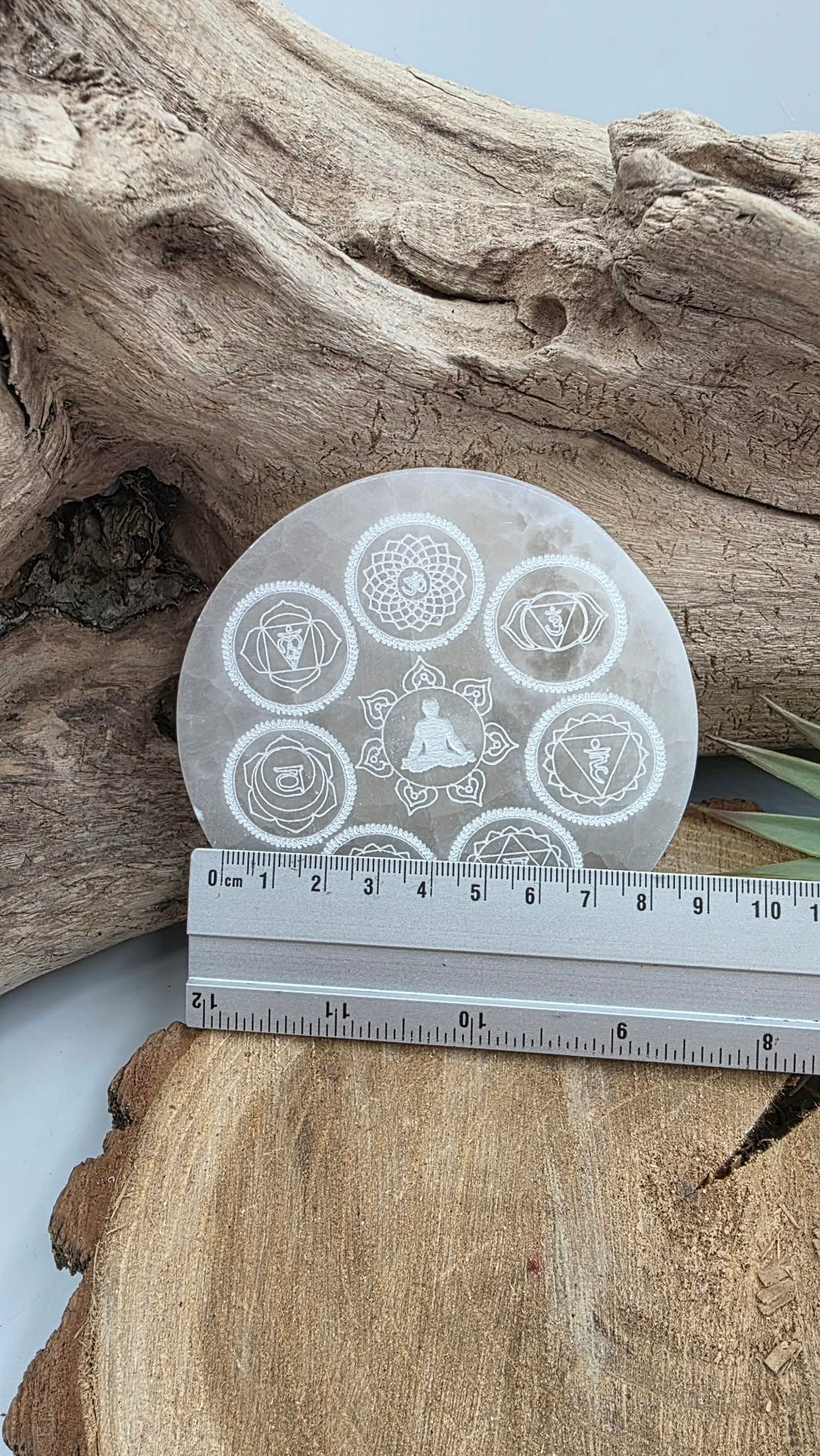 Plaque en Sélénite – 7 Chakras